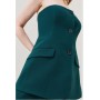 Buy Karen Millen Compact Stretch Button Bodice Jumpsuit In Green