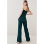 Buy Karen Millen Compact Stretch Button Bodice Jumpsuit In Green