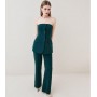 Buy Karen Millen Compact Stretch Button Bodice Jumpsuit In Green