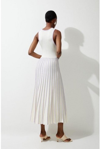 Slinky Knit Pleated Midaxi Dress