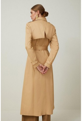 Petite Tailored Classic Belted Trench Coat