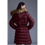 Heat Seal Puffer Belted Faux Fur Hood Jacket