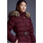 Heat Seal Puffer Belted Faux Fur Hood Jacket