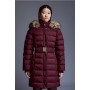 Heat Seal Puffer Belted Faux Fur Hood Jacket