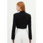 Cropped Tailored High Neck Jacket