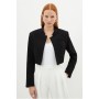 Cropped Tailored High Neck Jacket