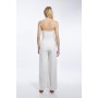 Petite Crystal Embellished Bandeau Tailored Wide Leg Jumpsuit