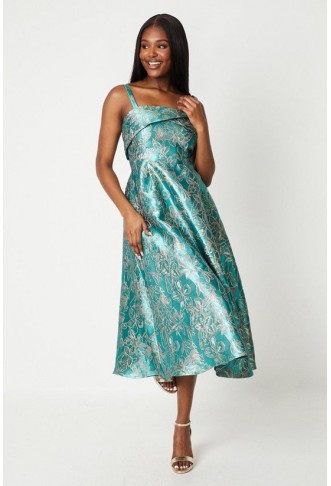 Twist Front Jacquard Midi...