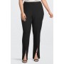 Plus Size Tailored Compact Stretch Split Hem Straight Trouser