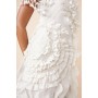 Drama Ruffle Lace Mix Woven Maxi Dress