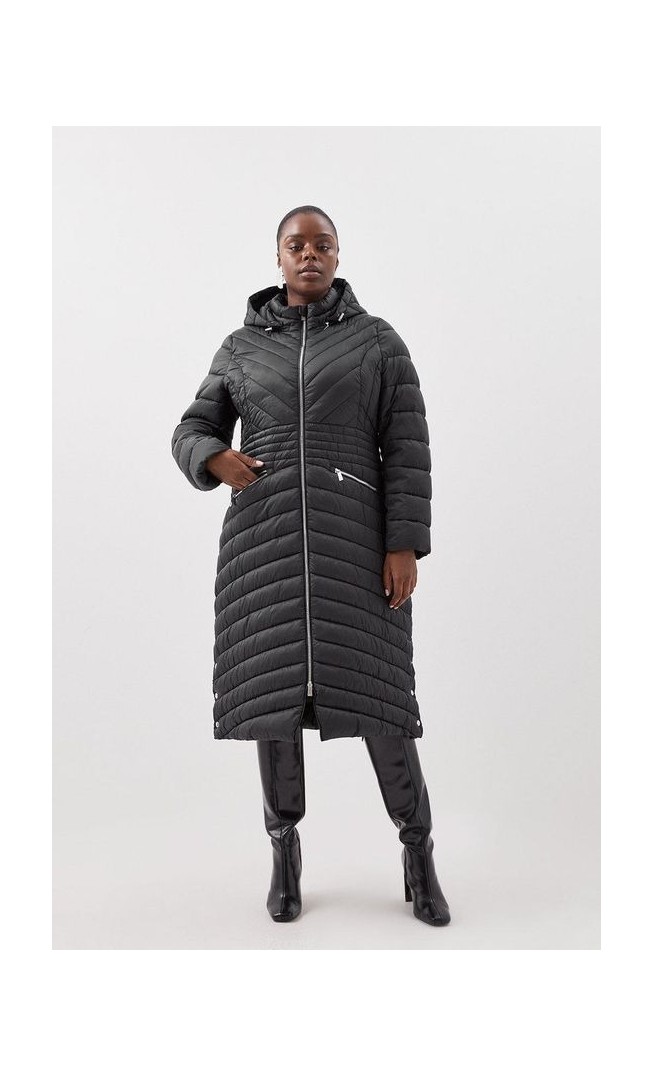 Plus Size Lightweight Longline Packable Coat