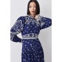 Tall Embroidered Cornelli Tape Woven Dress