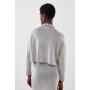 Viscose Blend Plaited Cable Rib Knit Jumper