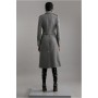 Italian Wool Mix Double Breasted Military Midi Coat