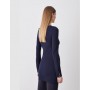 Buy Karen Millen Viscose Blend Knitted Button Detail Tunic Dress In Navy