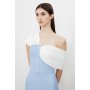 Figure Form Bandage Asymmetric Strap Knit Midi Dress