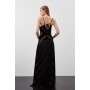 Fringed Velvet Devore Woven Maxi Dress