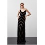 Fringed Velvet Devore Woven Maxi Dress