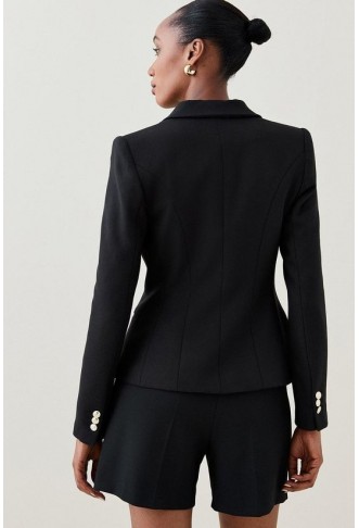 Tailored Button Military Blazer