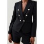 Tailored Button Military Blazer