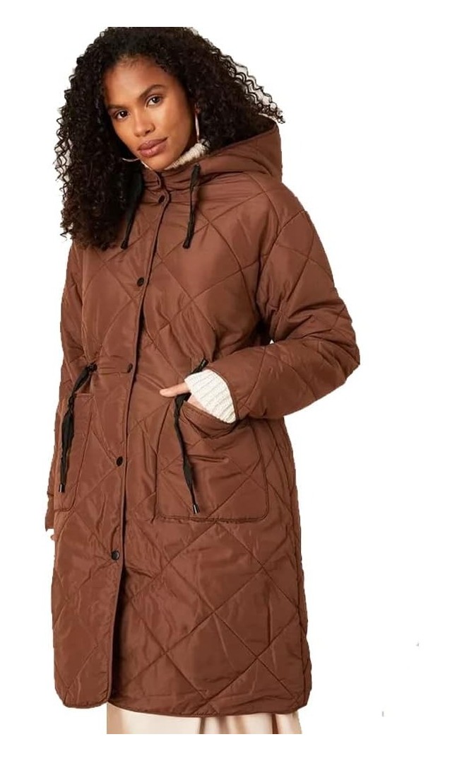 Dorothy Perkins Women's Long Line Padded Parka