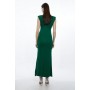 Plunge Ruched Twist Jersey Maxi Dress