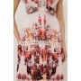 Petite Mirrored Floral Print Pleated Woven Sleeveless Maxi Dress