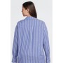 Plus Size Cotton Poplin Button Sleeve Detail Woven Shirt