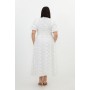 Plus Size Cotton Cutwork Woven Maxi Dress