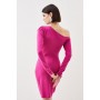 Viscose Blend Drop Shoulder Knitted Mini Dress