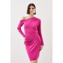 Viscose Blend Drop Shoulder Knitted Mini Dress