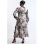 Petite Trailing Floral Woven Plunge Maxi Dress