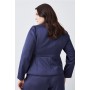 Plus Satin Back Crepe Belted Wrap Jacket