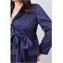 Plus Satin Back Crepe Belted Wrap Jacket