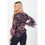 Petite Floral Flute Sleeve Top