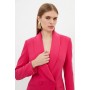 Compact Stretch Tailored Blazer Wrap Mini Dress