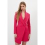 Compact Stretch Tailored Blazer Wrap Mini Dress