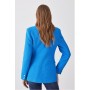 Aqua Boucle Double Breasted Tailored Blazer