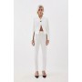 The Founder Tailored Compact Stretch High Waist Slim Leg Trousers