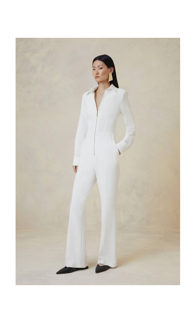 Petite The Founder Compact Stretch Tailored Jumpsuit