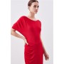 Petite Slinky Viscose Drop Shoulder Knit Midaxi Dress