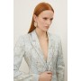 Tailored Jacquard Single Breasted Jacket