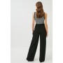 Petite Tailored Viscose Satin Back Crepe Wide Leg Trouser