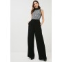 Petite Tailored Viscose Satin Back Crepe Wide Leg Trouser