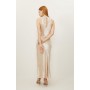 Satin Woven Column Maxi Dress