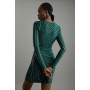 Figure Form Bandage Knit All Over Embellished Mini Dress