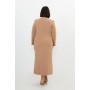 Plus Size Tailored Compact Stretch Button Through Dress