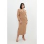 Plus Size Tailored Compact Stretch Button Through Dress