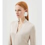 Satin Notch Neck Woven Blouse