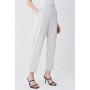 Italian Structured Satin Tailored High Waisted Trouser